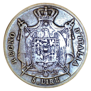 5 lire 1808 milan royaume d’italie napoléon empereur