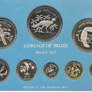 coffret 8 monnaies proof 1976 belize oiseaux