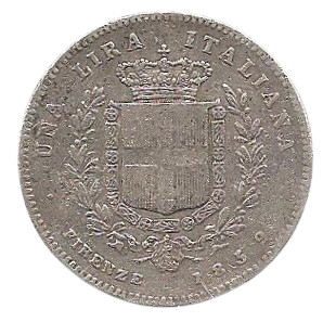 1 lira 1859 florence toscane vittorio emanuele II