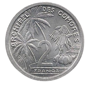 2 francs 1964 archipel des comores français