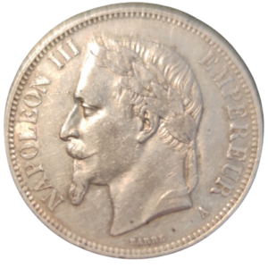 5 francs 1869 paris napoléon III