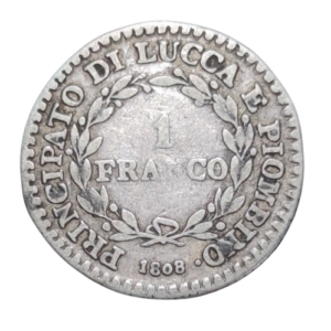 principauté de lucques et piombino – félix bacciochi et élisa bonaparte 1franco 1808 Florence