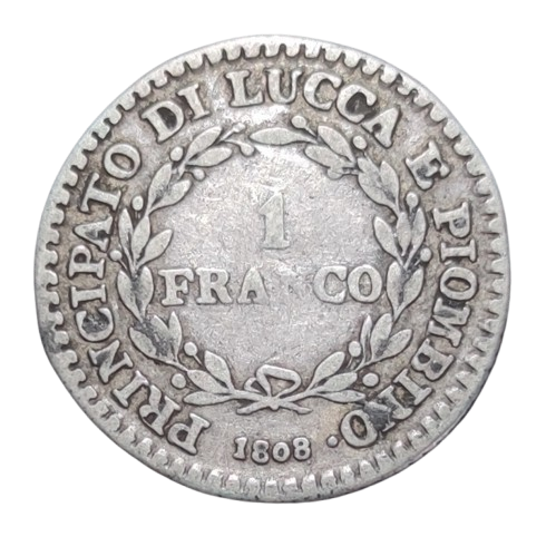 principauté de lucques et piombino - félix bacciochi et élisa bonaparte 1franco 1808 Florence