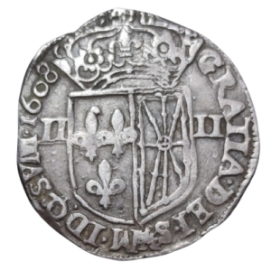 quart d’écu navarre 1608 saint palais henri IV