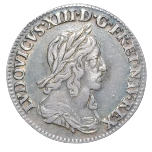 douzième d'ecu 1643 paris ( rose) louis XIII