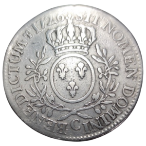 Louis XV écu aux branches d’olivier 1726 Caen
