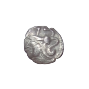 denier à la tête casquée à gauche aulerques cénomans 80-50 av j-c