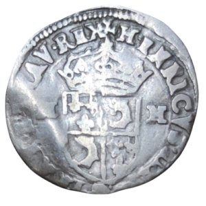 douzain du dauphiné aus deux H 1596 grenoble henri IV