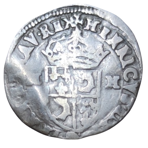 douzain du dauphiné aus deux H 1596 grenoble henri IV