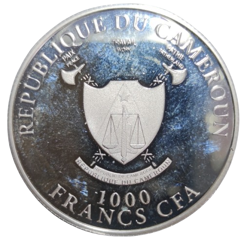 1000 francs cfa république du cameroun 2012 cross-river-gorilla