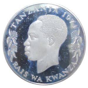 tanzanie 25 shillingi 1974 girafe