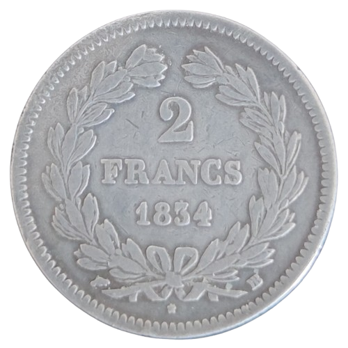 2 francs 1834 strasbourg louis-philippe I