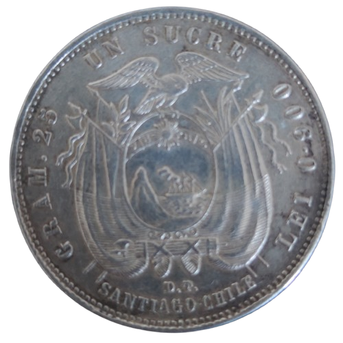 un sucre 1888 république de l'equateur - antonio josé - santiago du chili