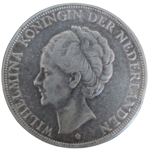 2 1/2 gulden 1929 wilhelmina - pays-bas