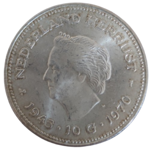 10 gulden 1970 utrecht - pays-bas - juliana - anniversaire de la libération