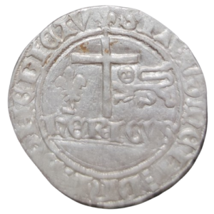 henry VI de lancastre roi de france (1422-1453) roi d'angleterre (1422-1461) blanc aux écus st-lô