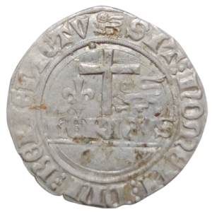 henry VI de lancastre roi de france (1422-1453) roi d'angleterre (1422-1461) blanc aux écus rouen