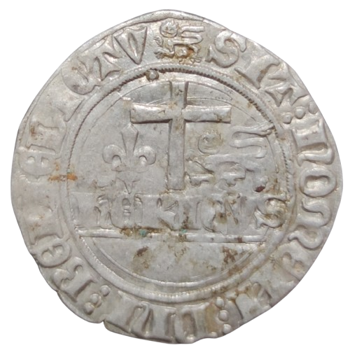 henry VI de lancastre roi de france (1422-1453) roi d'angleterre (1422-1461) blanc aux écus rouen