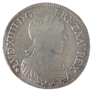demi écu à la mèche longue 1656 rennes louis XIIII