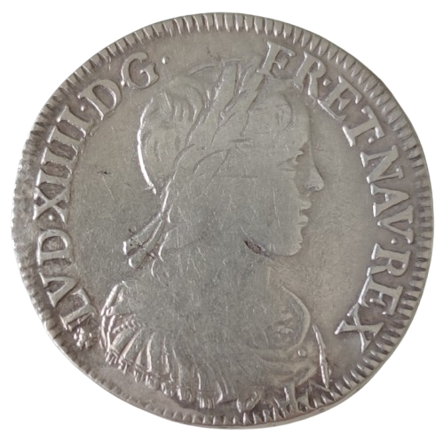 demi écu à la mèche longue 1656 rennes louis XIIII