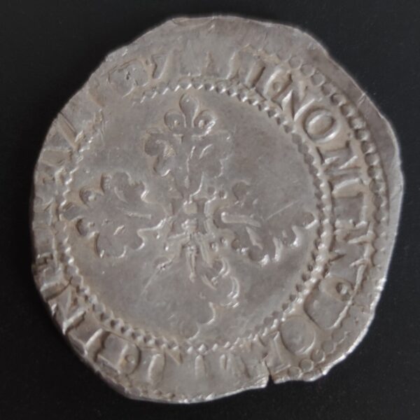demi franc au col gaufré 1587 angers henri III