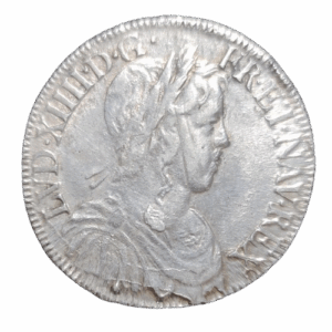 demi écu à la mèche longue 1650 aix louis XIIII