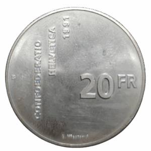 20 francs 1991 suisse berne 700ième anniversaire de la confédération helvétique