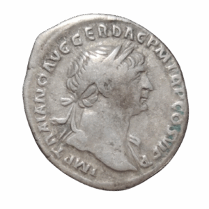 denier trajan 113 rome spqr optimo principi/via traiana