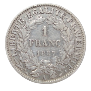 1 franc 1887 A paris ceres