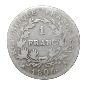 1 franc 1806 A paris napoleon empereur calendrier gregorien