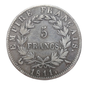 5 francs 1811 A paris napoleon empereur  empire français