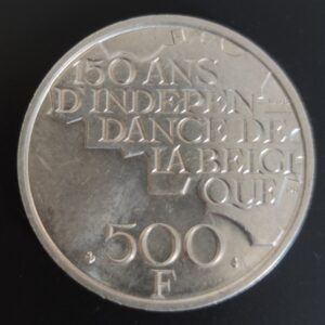 500 francs 1980 belgique bruxelles 150e anniversaire de l’indépendance