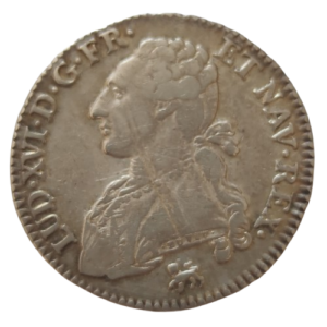 demi écu aux branches d’olivier 1791 paris louis XVI