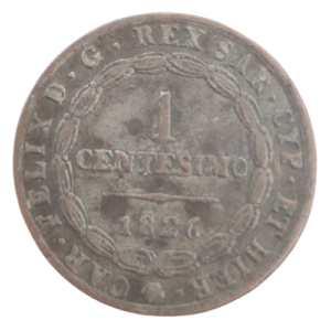 1 centesimo 1826 turin italie charles felix