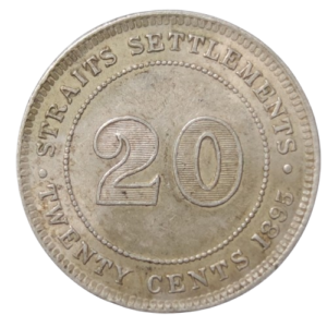 20 cents 1895 victoria queen east india